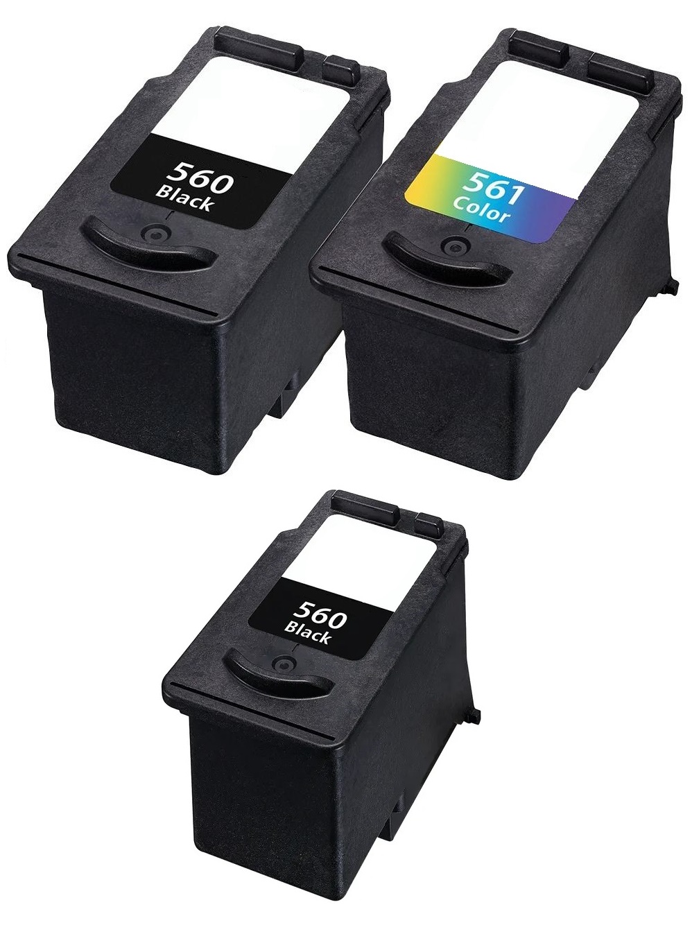 Remanufactured 2 x Canon PG-560 and 1 x CL-561 Black and Colour Ink Cartridges